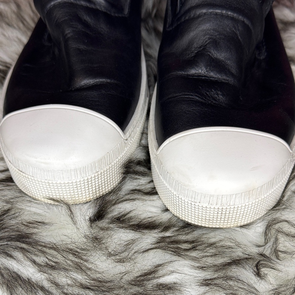 RARE! Marcella NYC Black leather Karma boot with white cap toe and soles - Picture 7 of 7